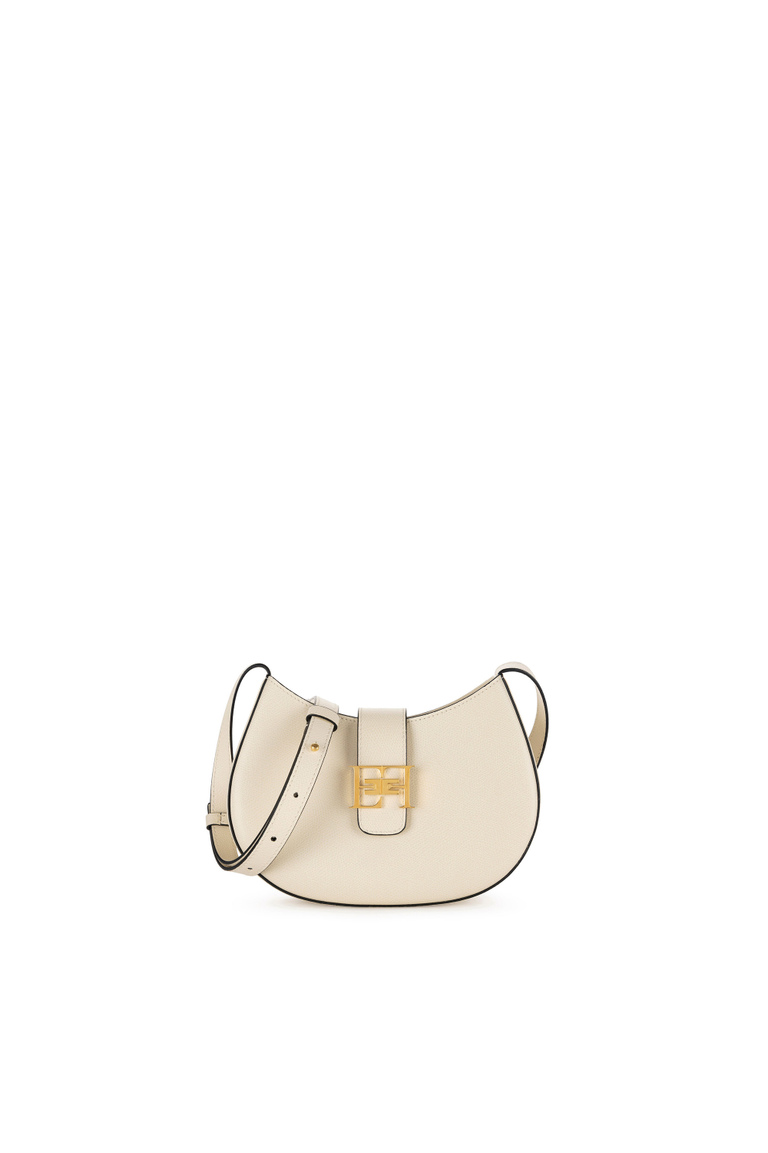 Mittelgroße Hobo-Tasche mit Logo aus Metall - Clutches | Elisabetta Franchi® Outlet