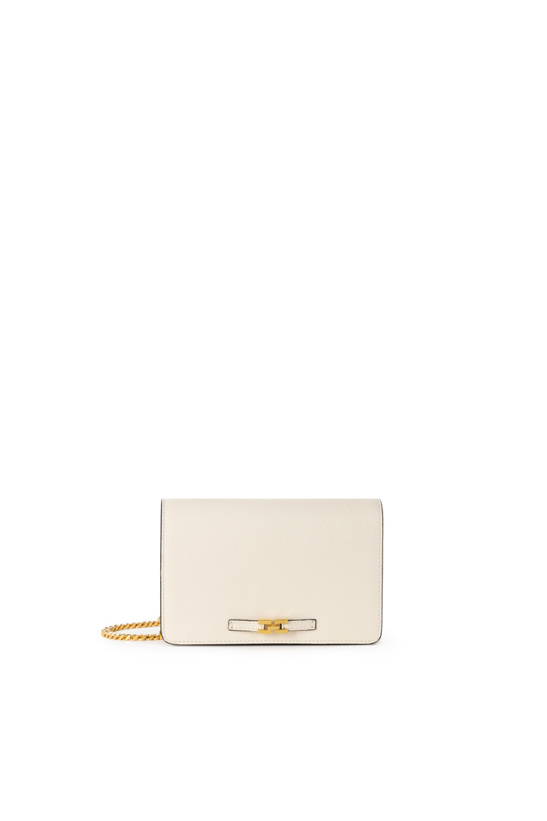 Umhängetasche aus Leder mit Horsebit - Clutches | Elisabetta Franchi® Outlet