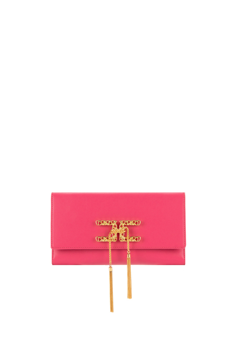Wallet on chain with plaque - Strap Bags | Elisabetta Franchi® Outlet