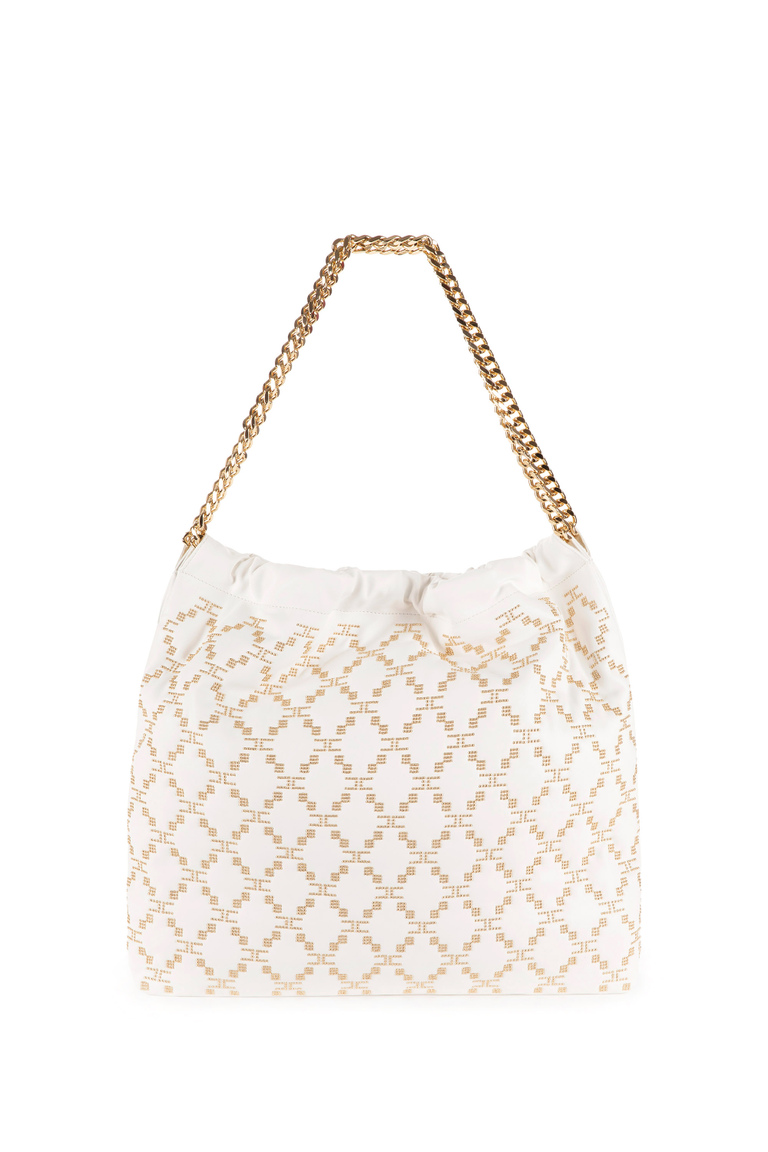 Shopper bag with micro-studs - Hand Bags | Elisabetta Franchi® Outlet
