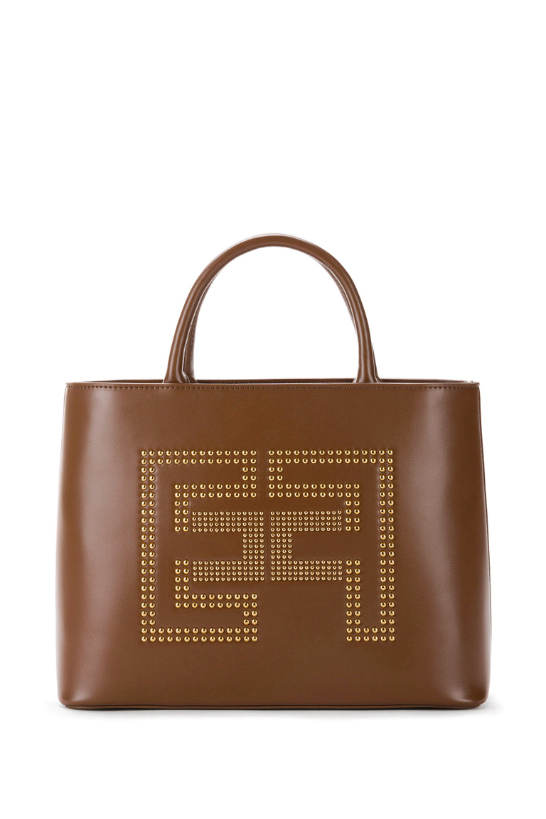 Sac shopper avec logo clouté - Shopping Bags | Elisabetta Franchi® Outlet