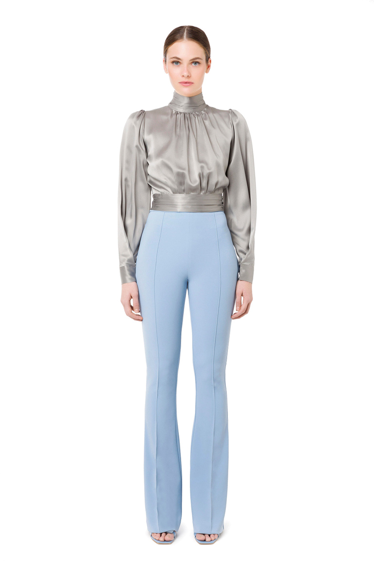 Blouse with puffy sleeves - Shirts | Elisabetta Franchi® Outlet