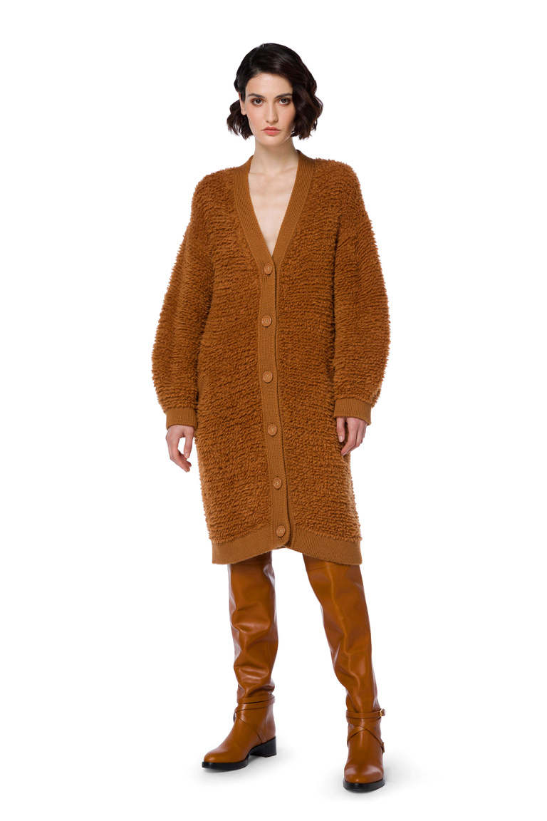 Elisabetta Franchi over fitting knit coat - Coats | Elisabetta Franchi® Outlet