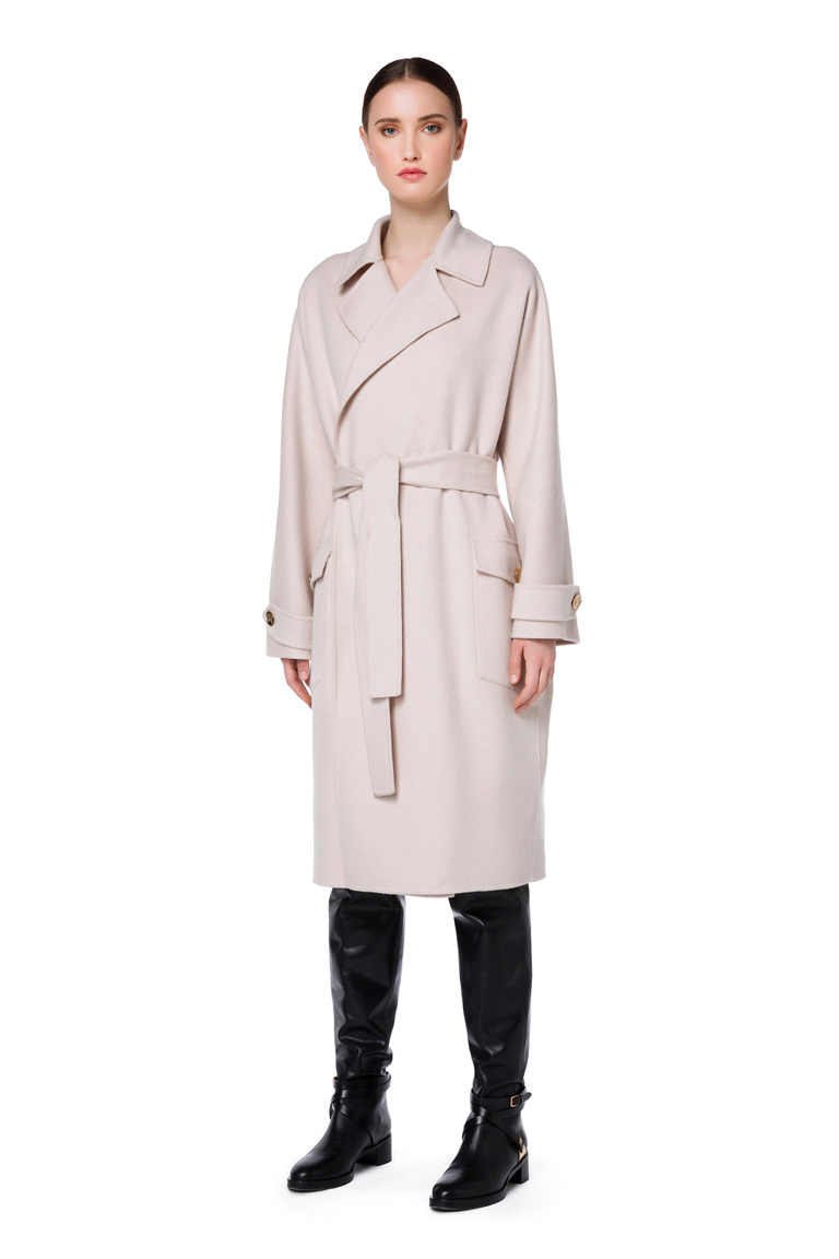 Elisabetta Franchi cloth wrap-over coat - Coats | Elisabetta Franchi® Outlet