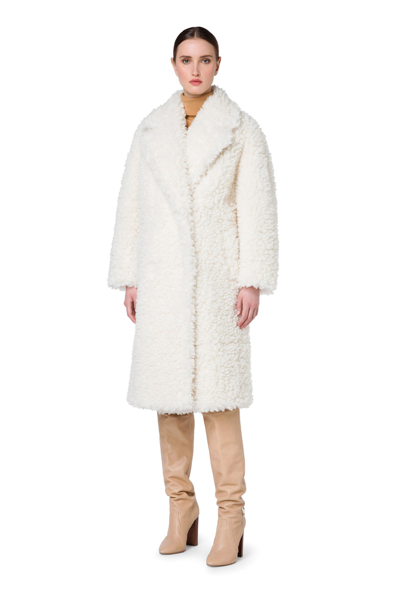 Manteau effet veste en mouton par Elisabetta Franchi - Fausses Fourrures | Elisabetta Franchi® Outlet
