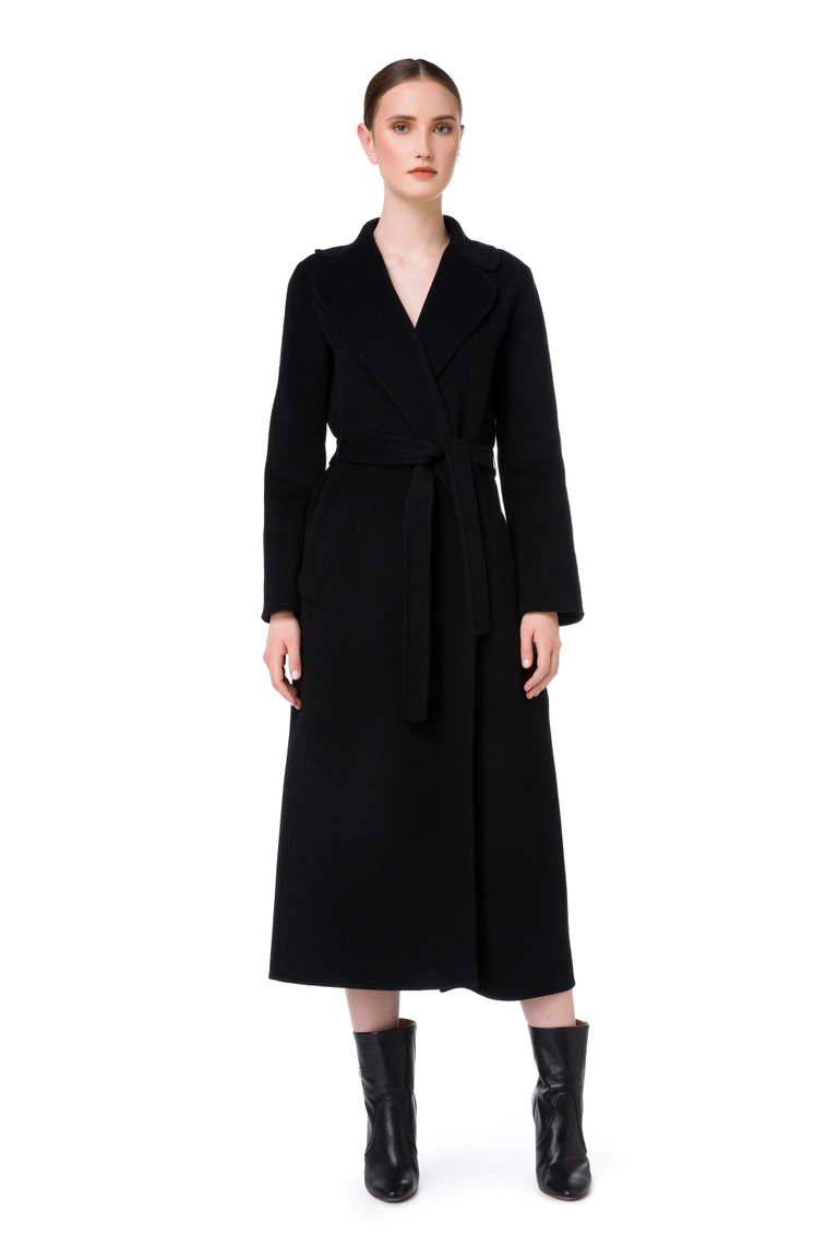 Wool and cashmere coat by Elisabetta Franchi - Coats | Elisabetta Franchi® Outlet