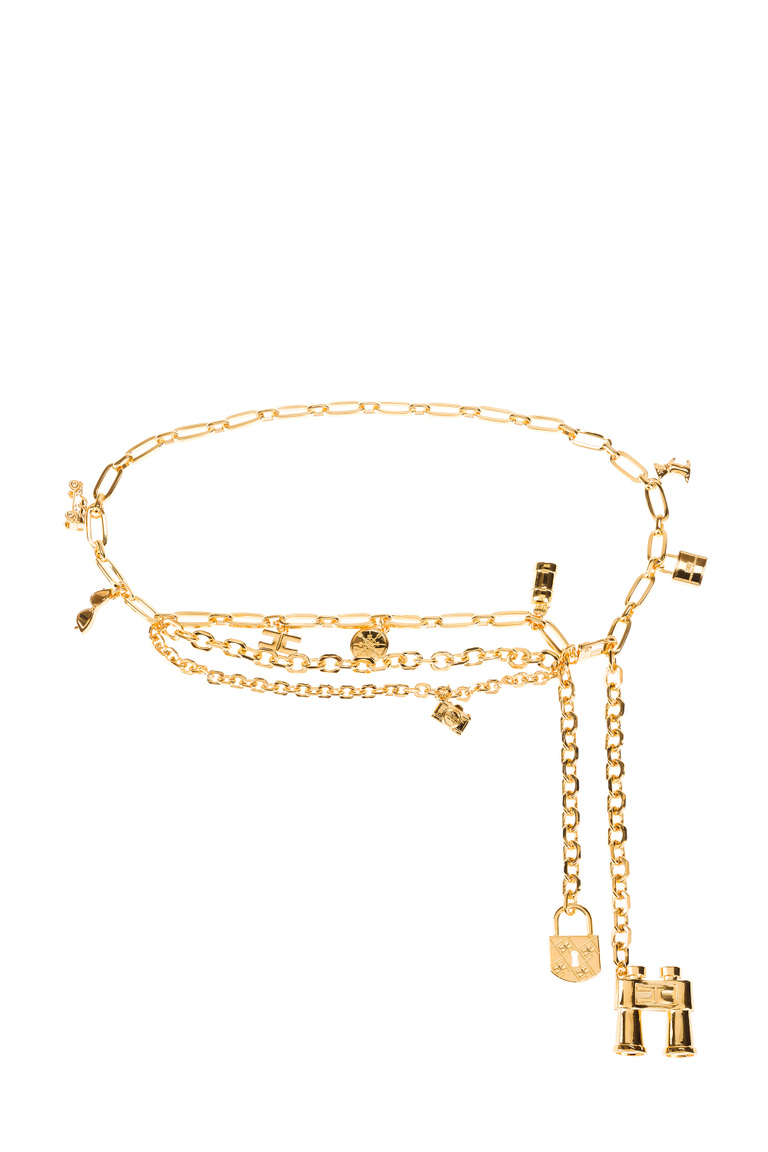Full charms belt with chain - Belts | Elisabetta Franchi® Outlet
