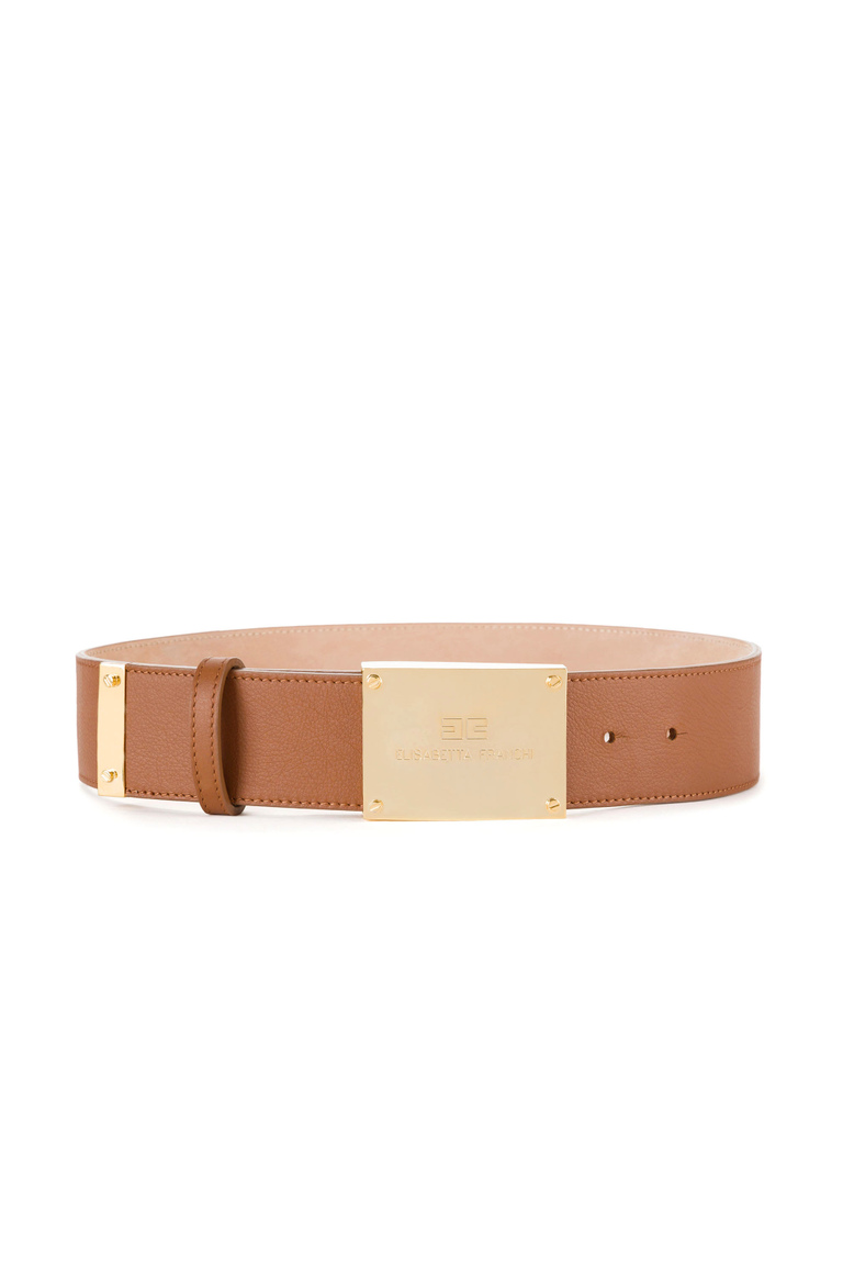 High belt with buckle by Elisabetta Franchi - Belts | Elisabetta Franchi® Outlet