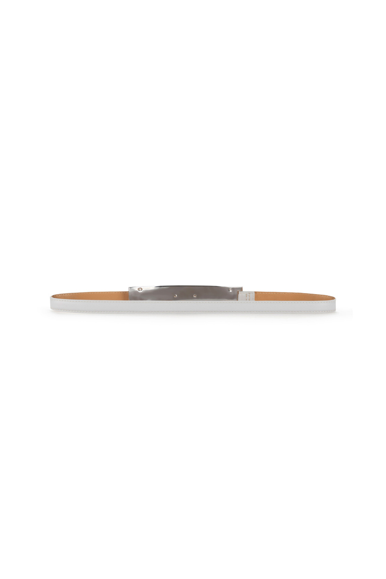 Cinturón fino de piel sintética con hebilla tipo placa - Cinturones | Elisabetta Franchi® Outlet