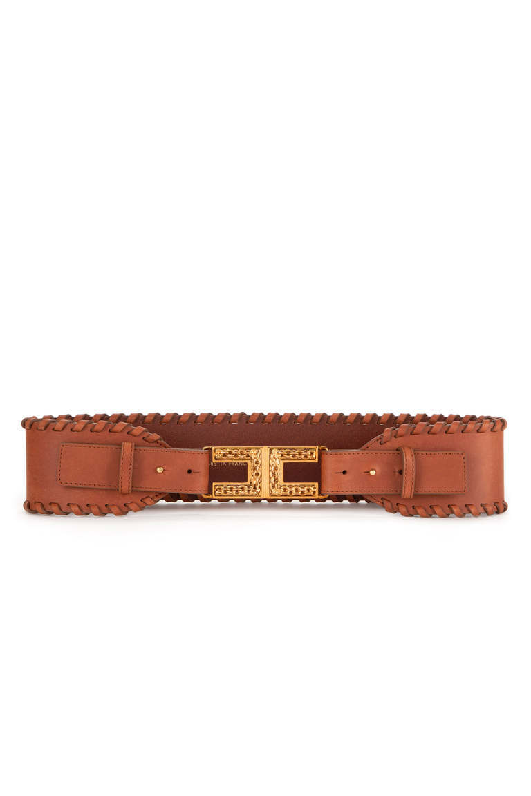 High-waisted h60 belt - Belts | Elisabetta Franchi® Outlet