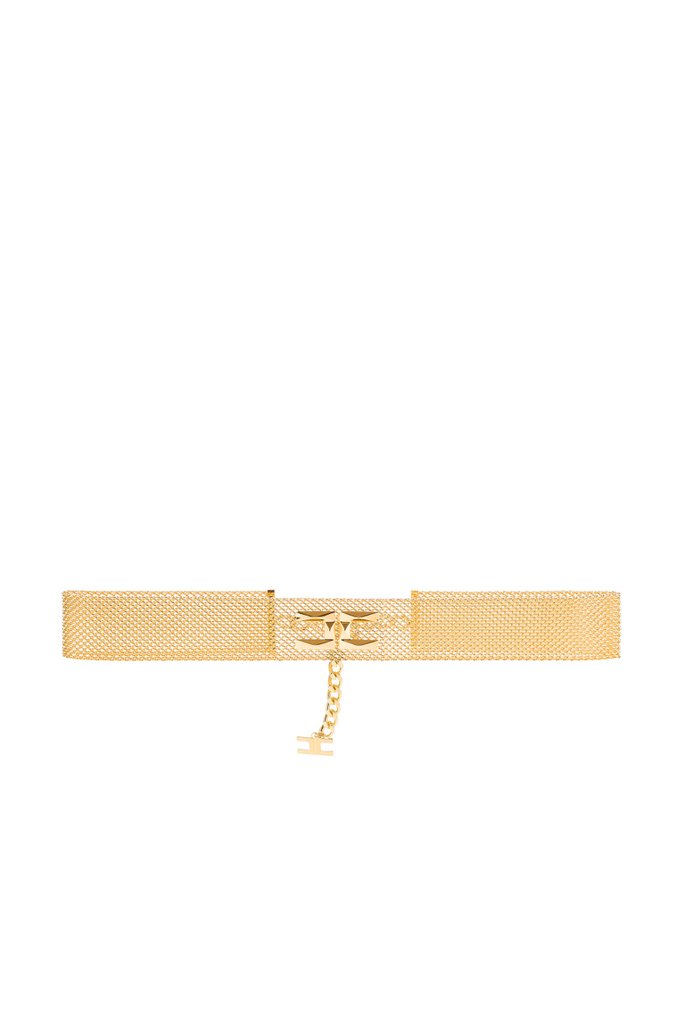 Cintura in maglia light gold - Cinture | Elisabetta Franchi® Outlet
