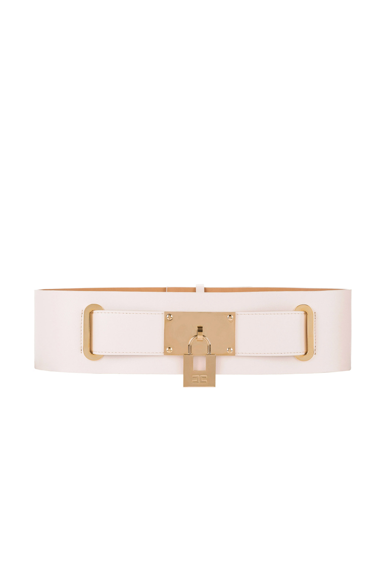 High waist belt with maxi padlock - Belts | Elisabetta Franchi® Outlet