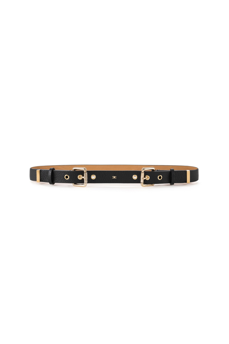 Faux leather thin belt with eyelets - Accessories | Elisabetta Franchi® Outlet