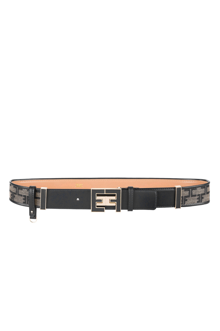 Monogram Pattern Belt - Accessories | Elisabetta Franchi® Outlet