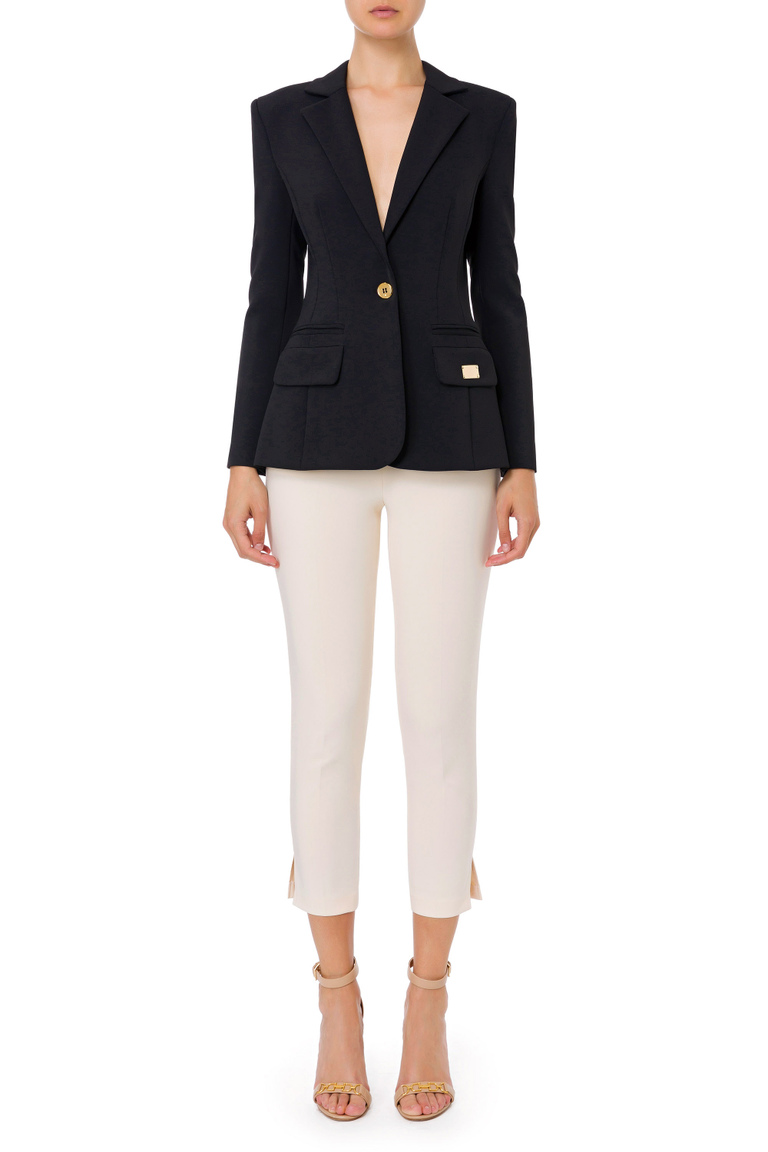Elisabetta Franchi jacket with light gold buttons - Jackets | Elisabetta Franchi® Outlet
