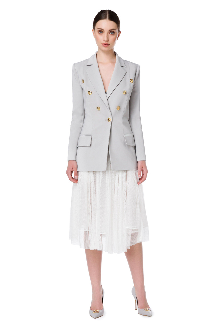 Man blazer with gold buttons - Coats And Jackets | Elisabetta Franchi® Outlet