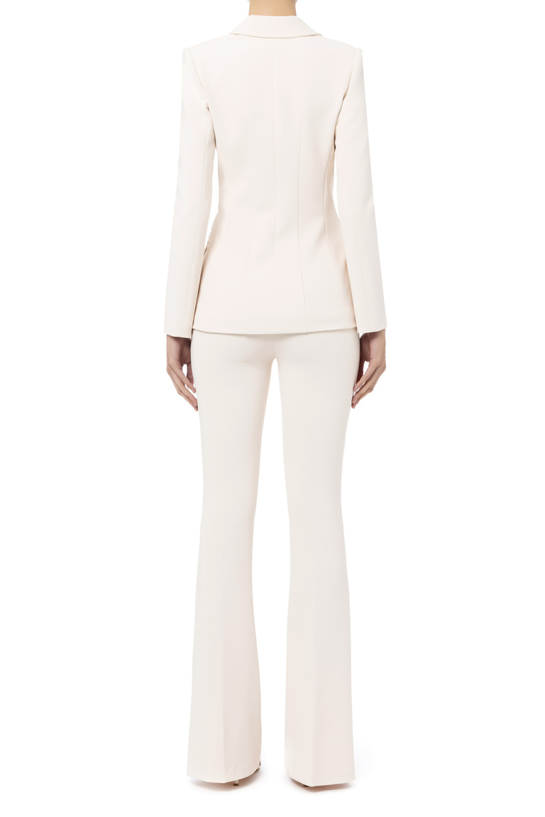 Jacke aus Crêpe mit Knopf - Kleidung | Elisabetta Franchi® Outlet