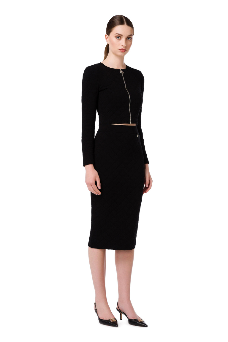 Pencil skirt with waistband - Mini Skirts | Elisabetta Franchi® Outlet
