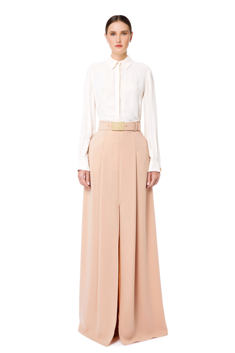 High waist wide skirt by Elisabetta Franchi. - Skirts | Elisabetta Franchi® Outlet