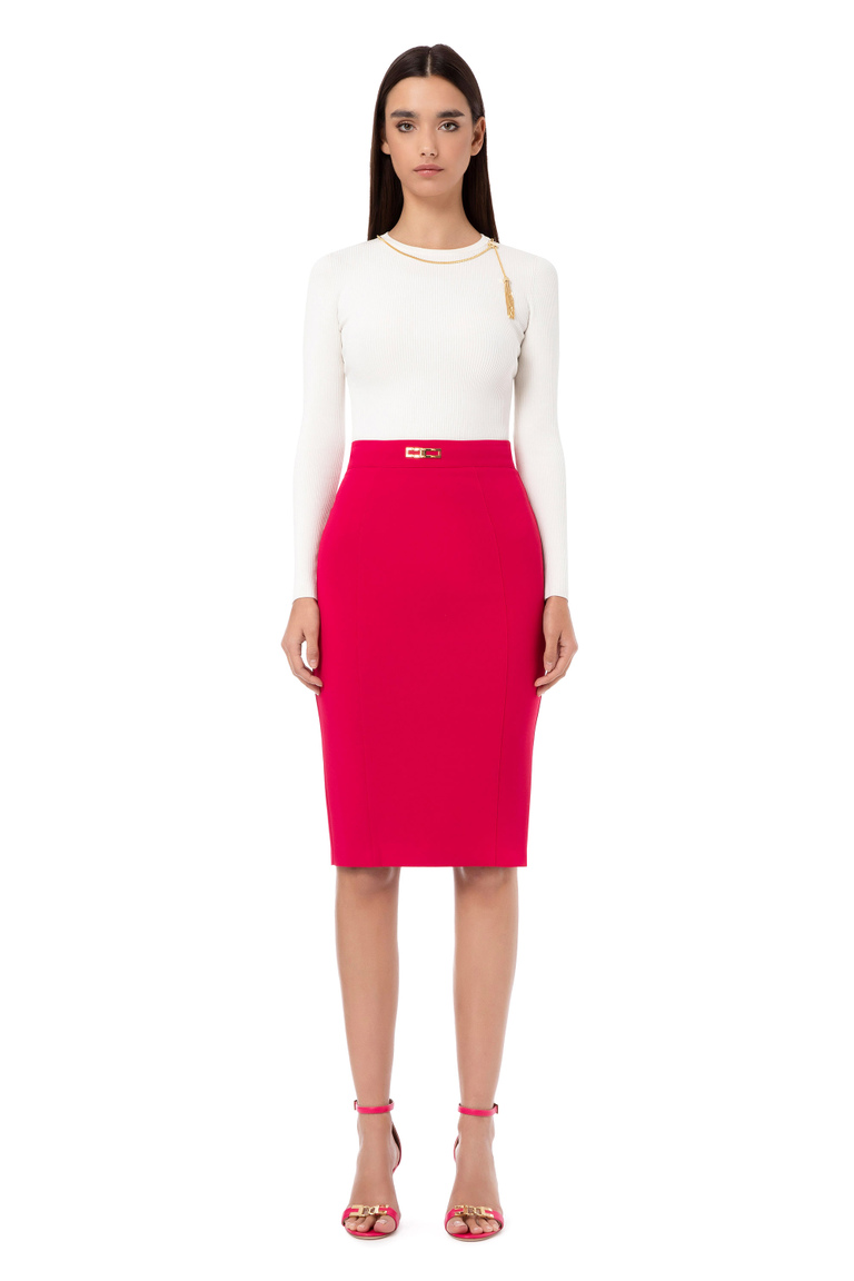 Slim fit pencil skirt - Skirts | Elisabetta Franchi® Outlet