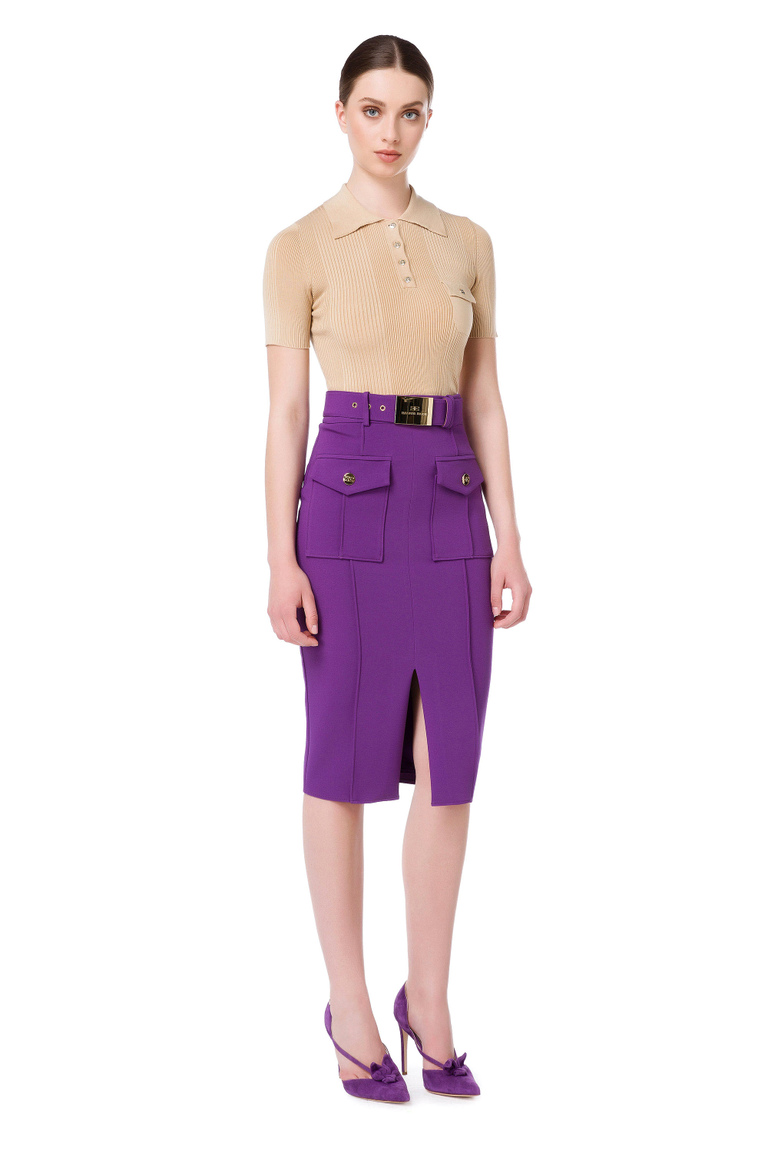 Daily pencil skirt by Elisabetta Franchi - Tulip Skirts | Elisabetta Franchi® Outlet
