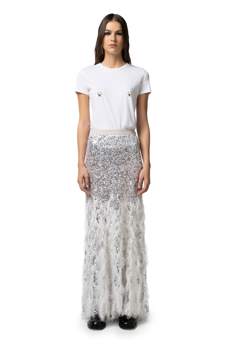 T-shirt en jersey avec piercings - Top et T-shirts | Elisabetta Franchi® Outlet