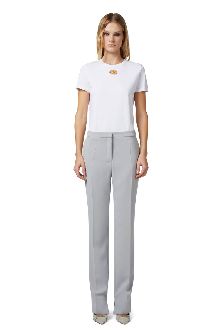 T-shirt en jersey avec plaque logo - Top et T-shirts | Elisabetta Franchi® Outlet