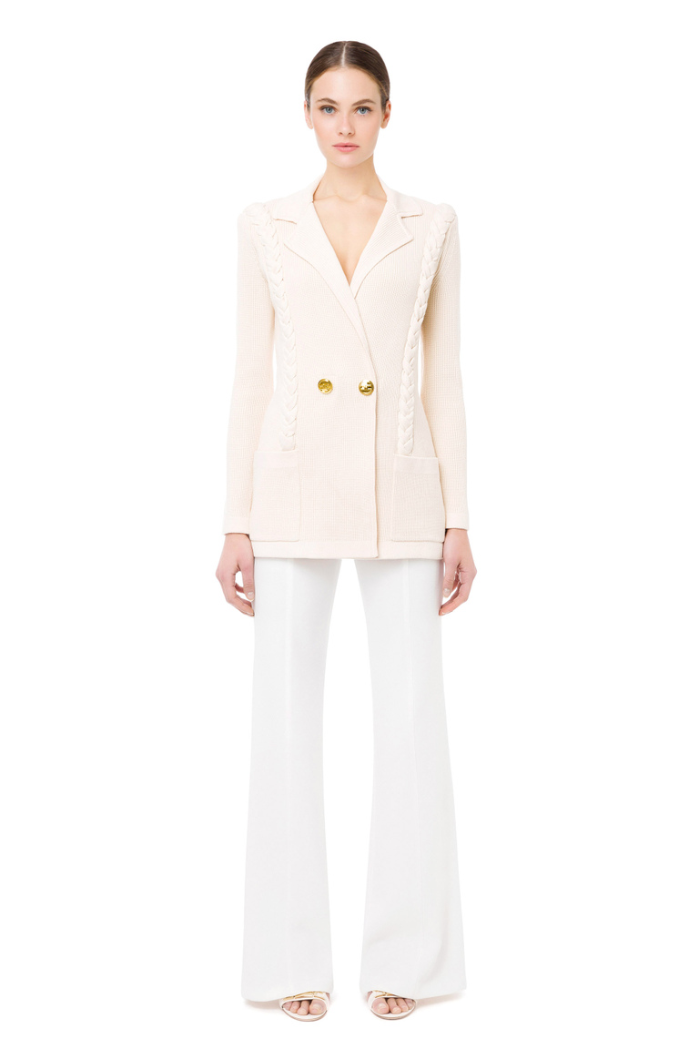 Elisabetta Franchi woven blazer - Cardigans | Elisabetta Franchi® Outlet