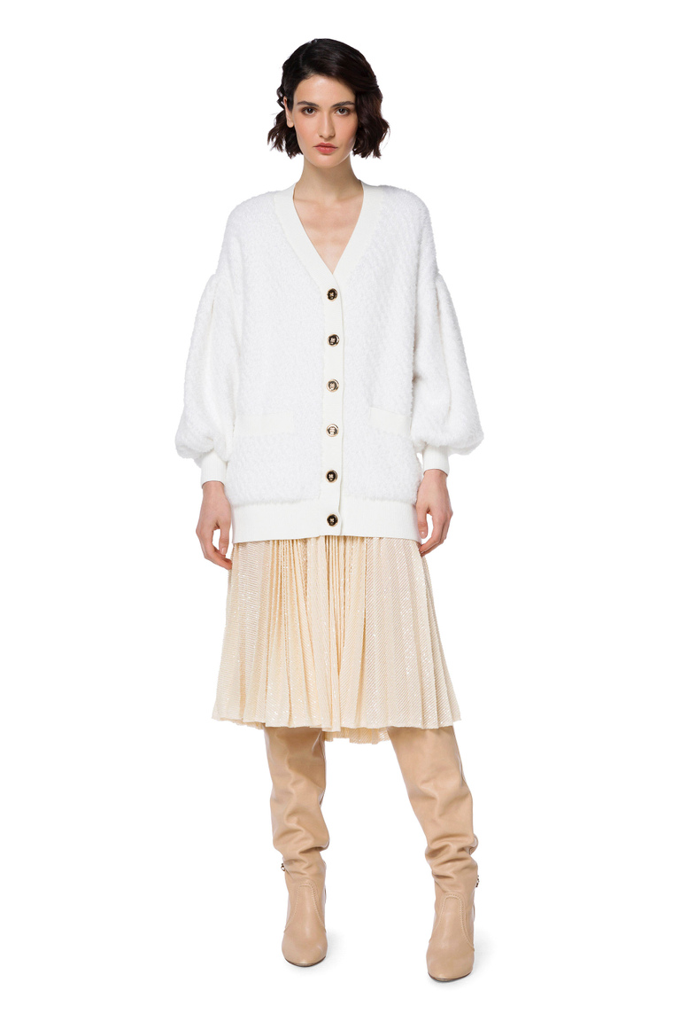 Wide sleeve maxi cardigan by Elisabetta Franchi - Knitwear | Elisabetta Franchi® Outlet
