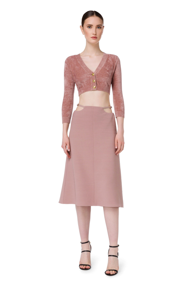 Crop top cardigan by Elisabetta Franchi - Knitwear | Elisabetta Franchi® Outlet