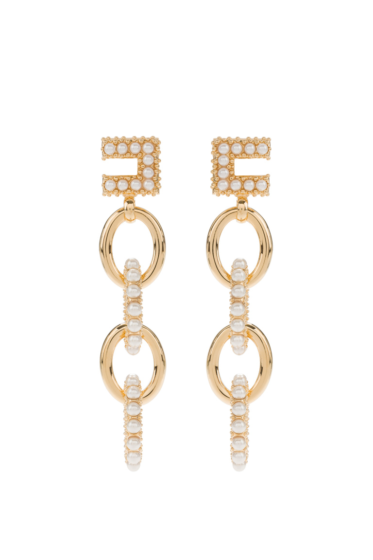 Pendant earrings with maxi pearls - Accessories | Elisabetta Franchi® Outlet