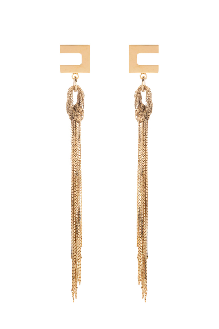 Pendant earring with logo clip - Jewels | Elisabetta Franchi® Outlet