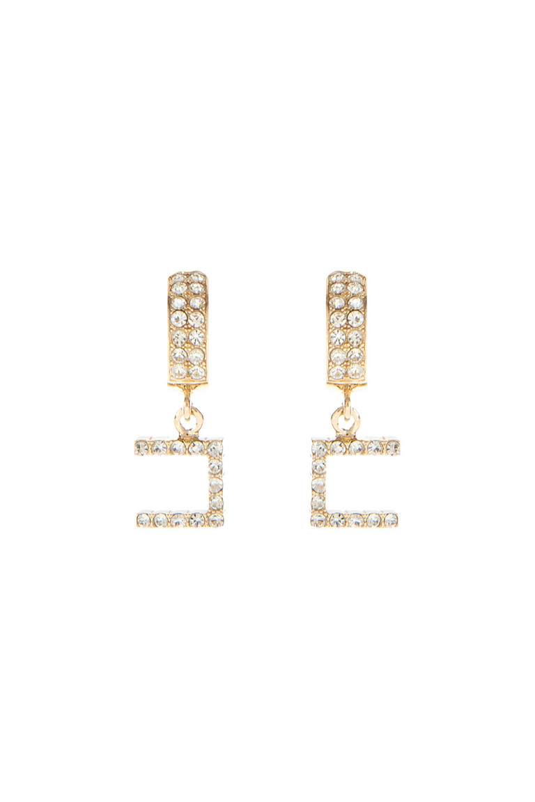 Boucles d’oreilles avec logo en strass - Bijoux | Elisabetta Franchi® Outlet