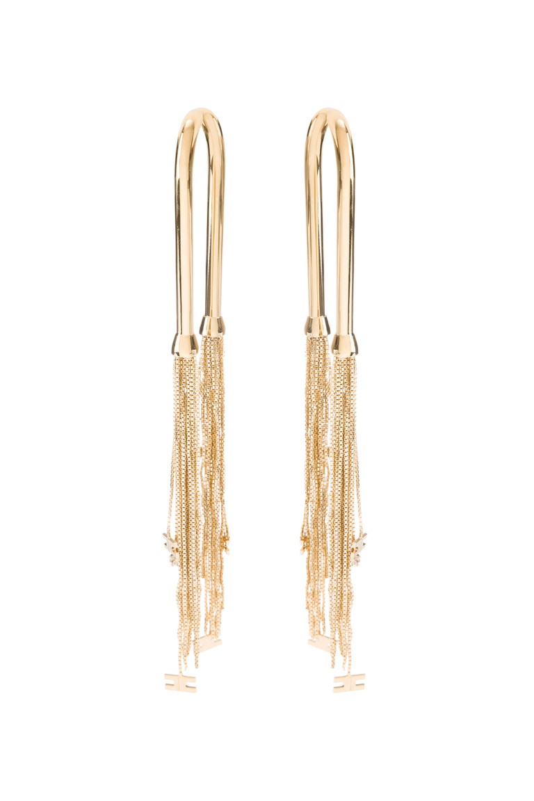 Double earrings with tassels - Accessories | Elisabetta Franchi® Outlet