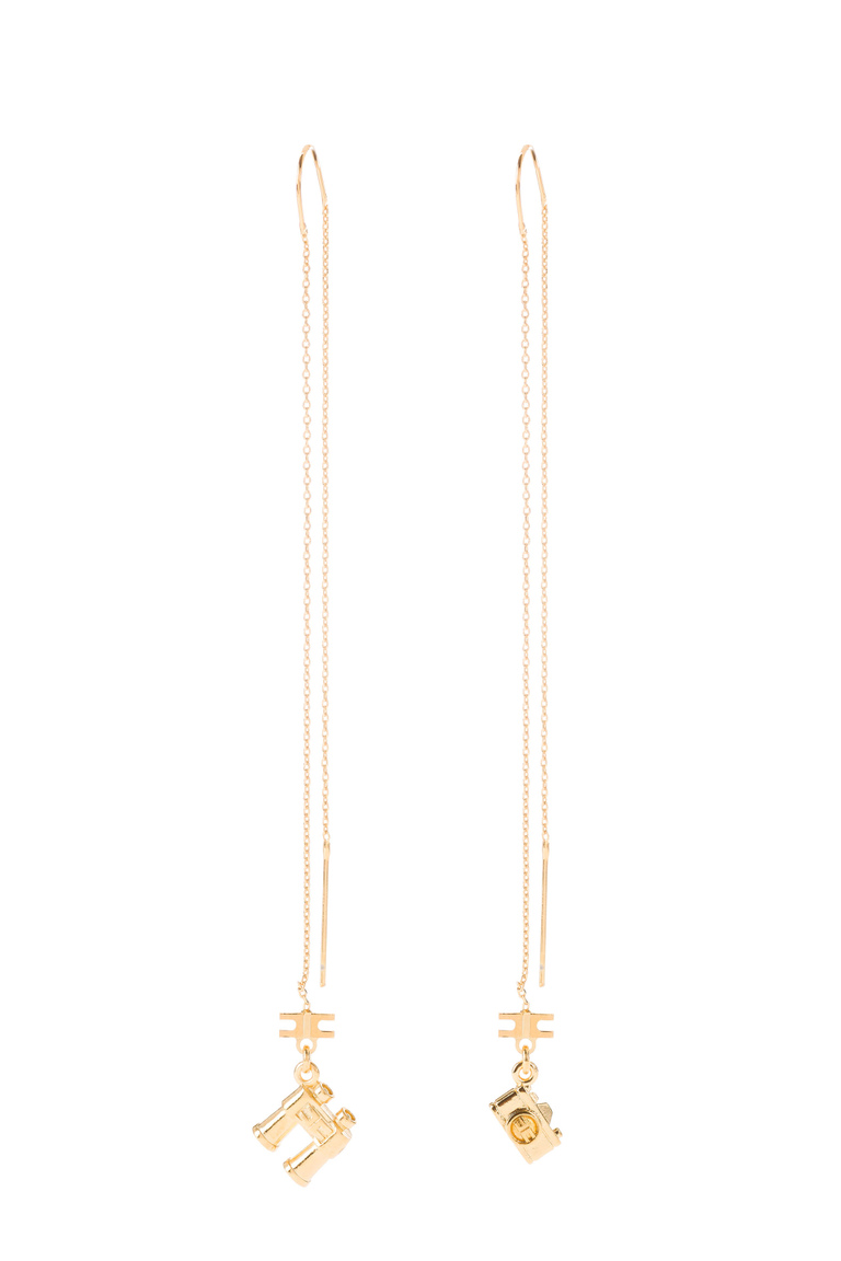 Micro chain earrings with safari charms - Accessories | Elisabetta Franchi® Outlet