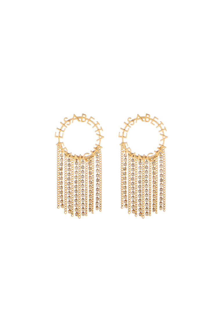 Hoop earrings with tassels - Accessories | Elisabetta Franchi® Outlet