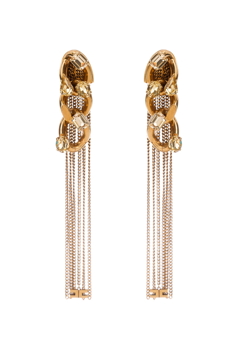 Earrings with cascading chains - Jewels | Elisabetta Franchi® Outlet