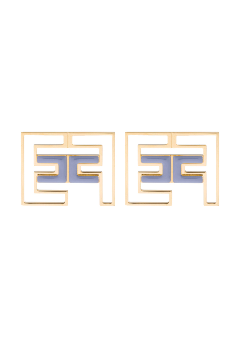 Logo-Ohrringe mit Emaille - Accessories | Elisabetta Franchi® Outlet