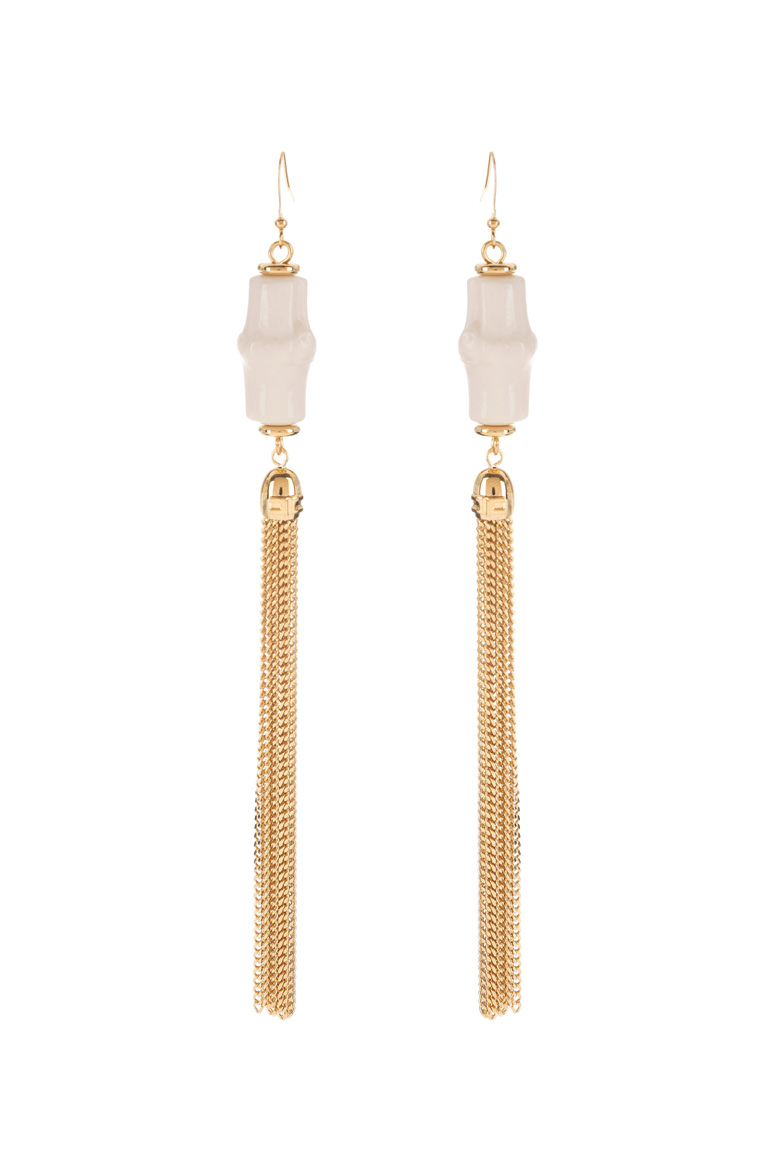 Boucles d'oreilles pendentifs avec bambou - Bijoux | Elisabetta Franchi® Outlet