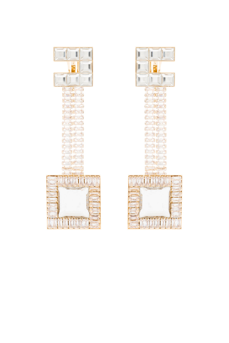 Earrings with crystal rhinestones - Accessories | Elisabetta Franchi® Outlet
