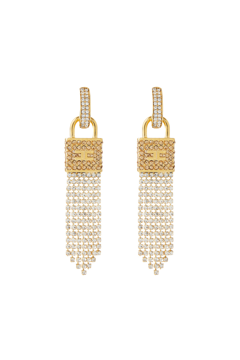 Boucles d'oreilles pendantes avec strass - Accessoires | Elisabetta Franchi® Outlet