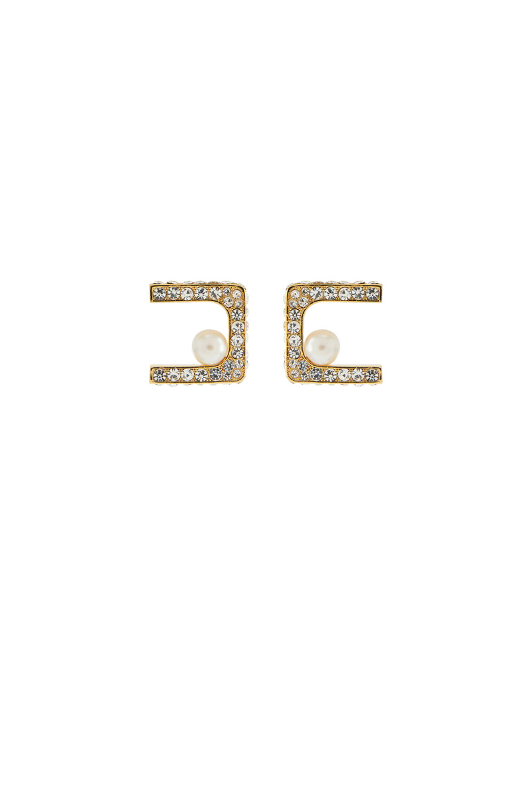 Boucles d'oreilles avec strass et perles - Bijoux | Elisabetta Franchi® Outlet