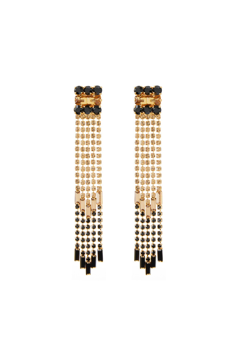 Boucles d’oreilles avec chaîne en strass - Accessoires | Elisabetta Franchi® Outlet