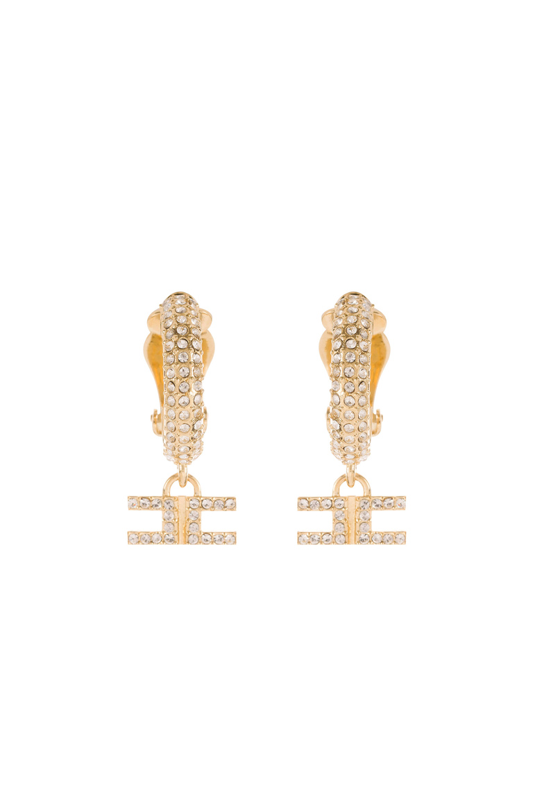 Earrings with rhinestones and pendants - Jewels | Elisabetta Franchi® Outlet
