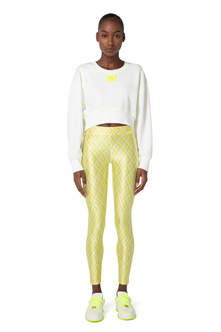 Lycra leggings with diamond print - New collection | Elisabetta Franchi® Outlet
