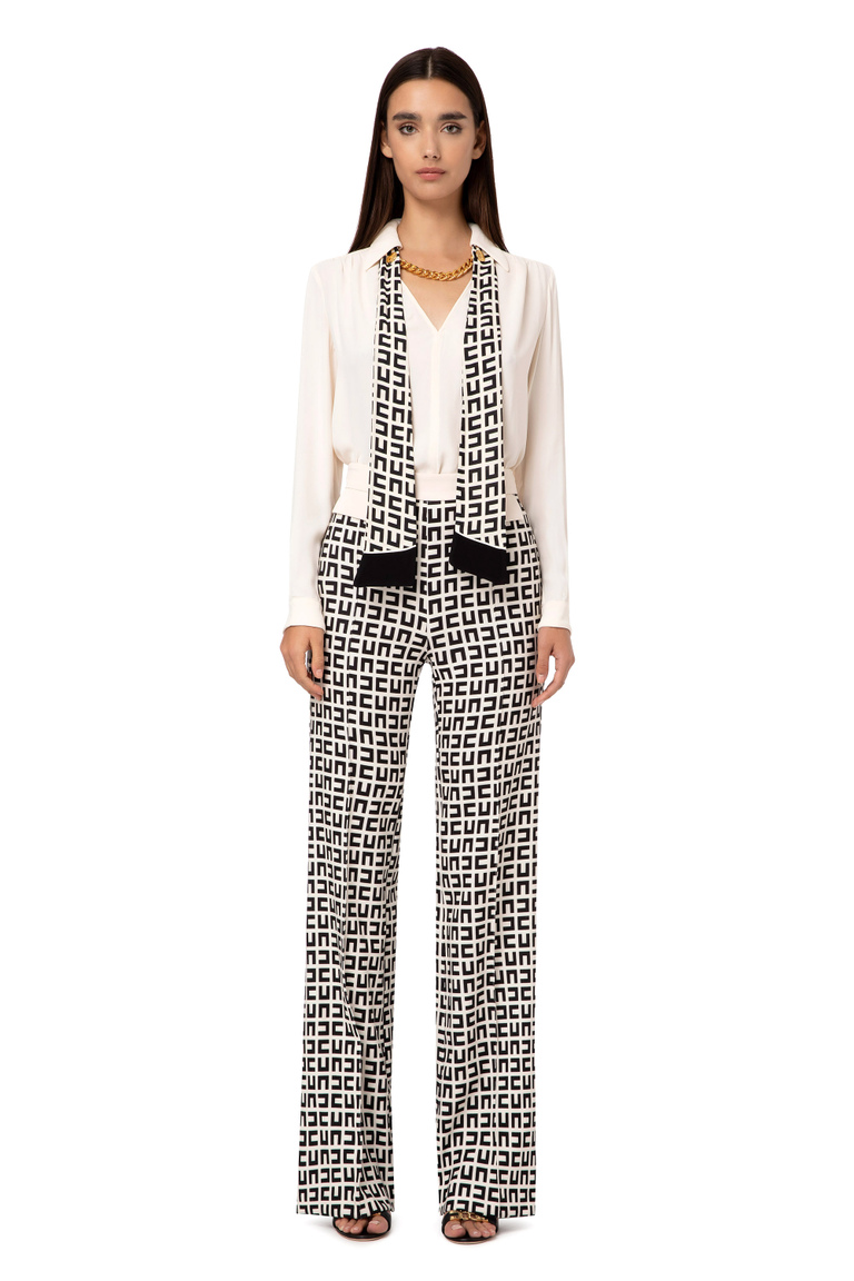 Palazzo fit trousers - Apparel | Elisabetta Franchi® Outlet