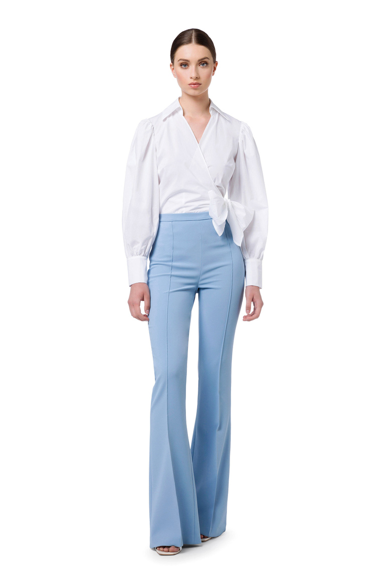Stretch bell-bottom trousers by Elisabetta Franchi - Trousers | Elisabetta Franchi® Outlet