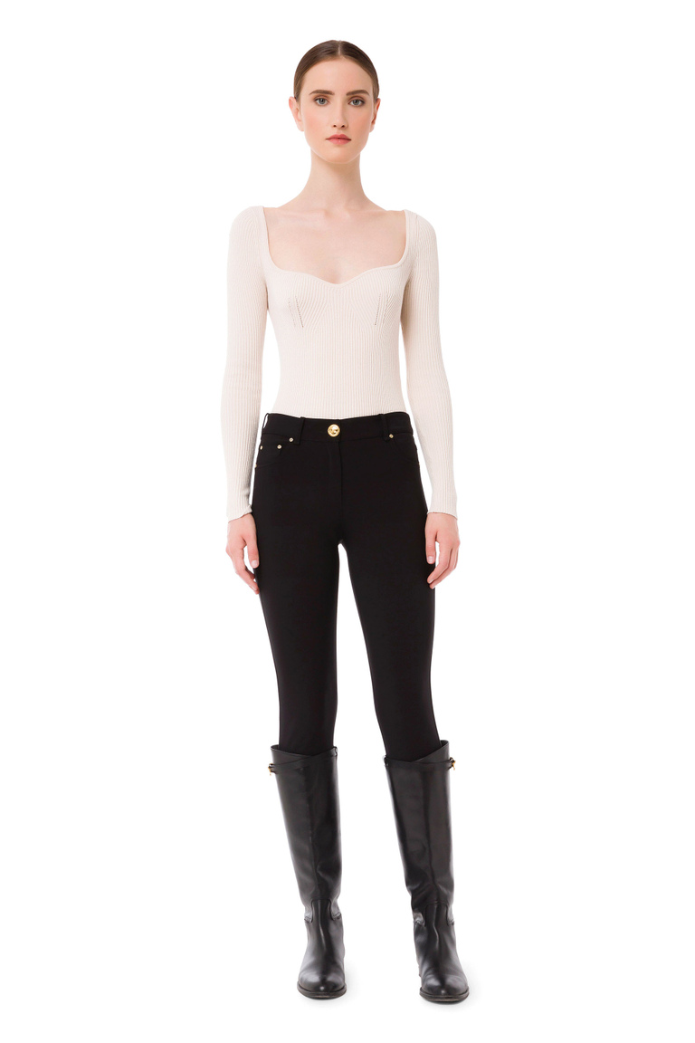 Slim fit trousers by Elisabetta Franchi - Skinny Trousers | Elisabetta Franchi® Outlet