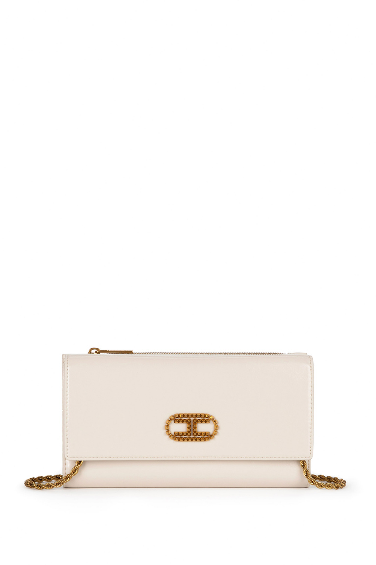Deep Night maxi wallet with shoulder strap - Bags | Elisabetta Franchi® Outlet
