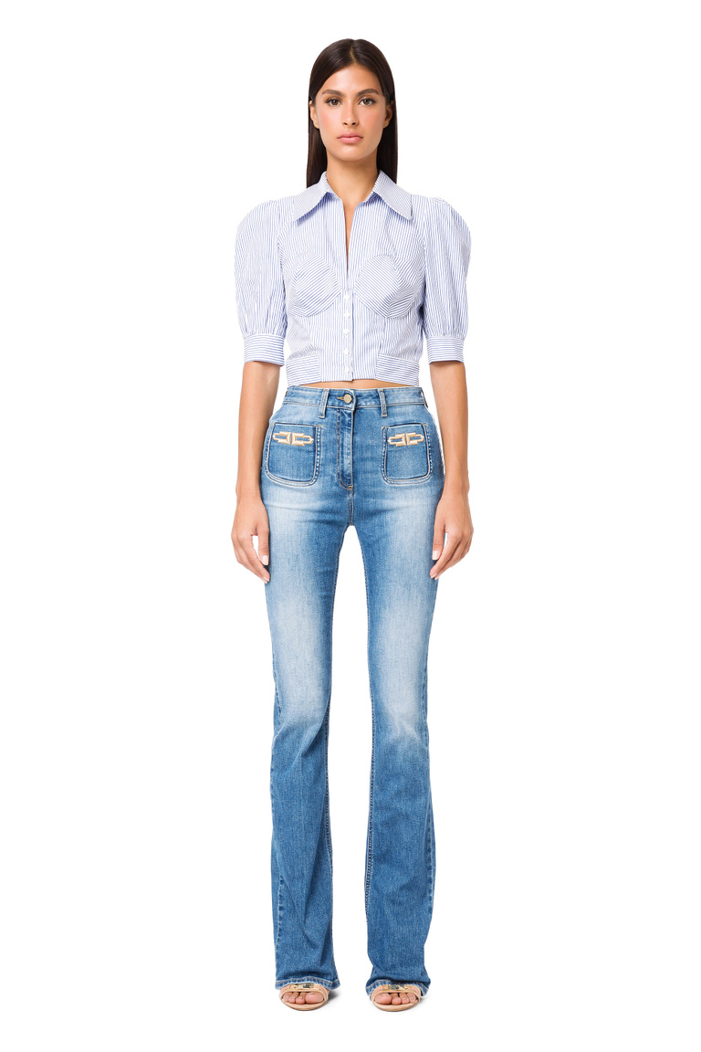 Boot cut trousers - Regular Jeans | Elisabetta Franchi® Outlet